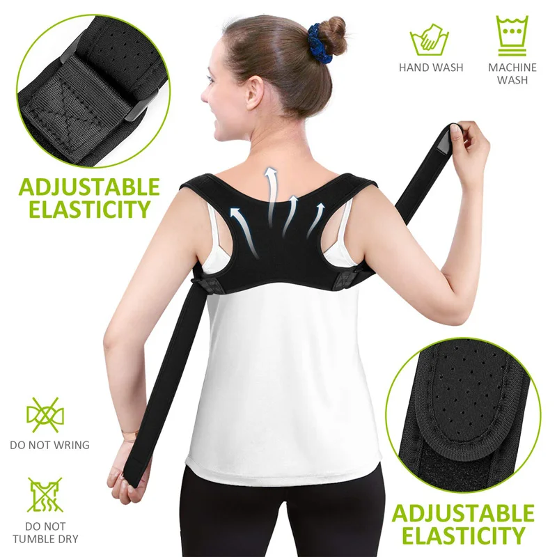 Adjustable Upper Back Shoulder Posture Corrector Men Women Clavicle Posture Corrector Adjustable Back Support Black
Adjustable Upper Back Shoulder Posture Corrector Men Women Clavicle Posture Corrector Adjustable Back Support Black