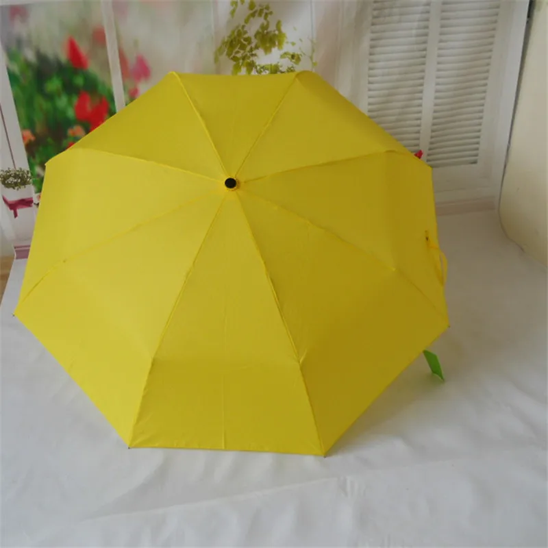 Дорожный ветрозащитный водонепроницаемый легкий зонт желтого цвета как я