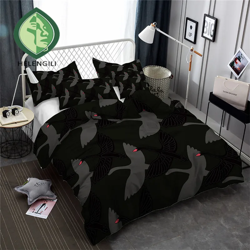 HELENGILI 3D Bedding Set Swan Print Duvet cover set lifelike bedclothes with pillowcase bed set home Textiles #HTE-01
HELENGILI 3D Bedding Set Swan Print Duvet cover set lifelike bedclothes with pillowcase bed set home Textiles #HTE-01