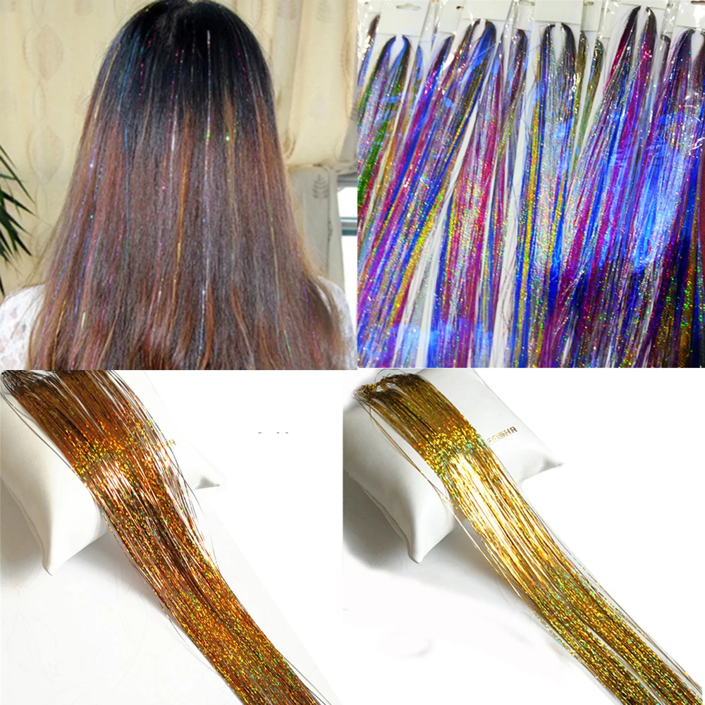 Wholesale Sparkle Hair Tinsel Bling Hair Secoration For Synthetic Hair Extension Glitter Rainbow For Girls And Party 50pcs/lot
Wholesale Sparkle Hair Tinsel Bling Hair Secoration For Synthetic Hair Extension Glitter Rainbow For Girls And Party 50pcs/lot