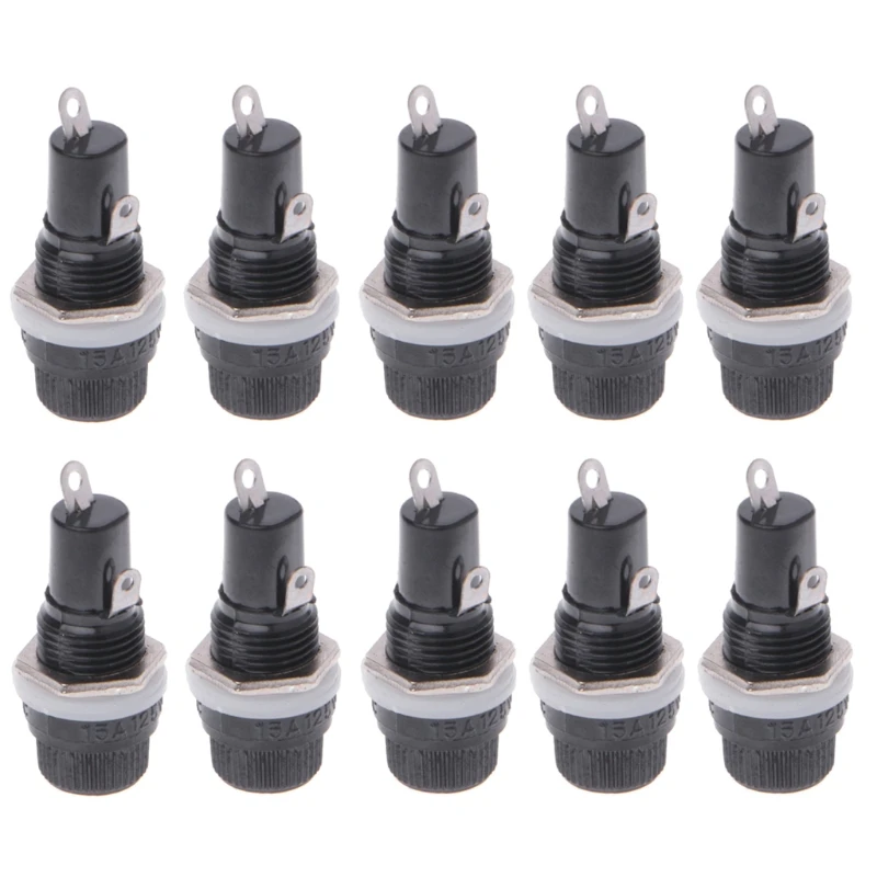 10 Pcs AC 250V 15A Electrical Panel Mounted 5x20mm Fuse Holder For Radio Auto Stereo
10 Pcs AC 250V 15A Electrical Panel Mounted 5x20mm Fuse Holder For Radio Auto Stereo