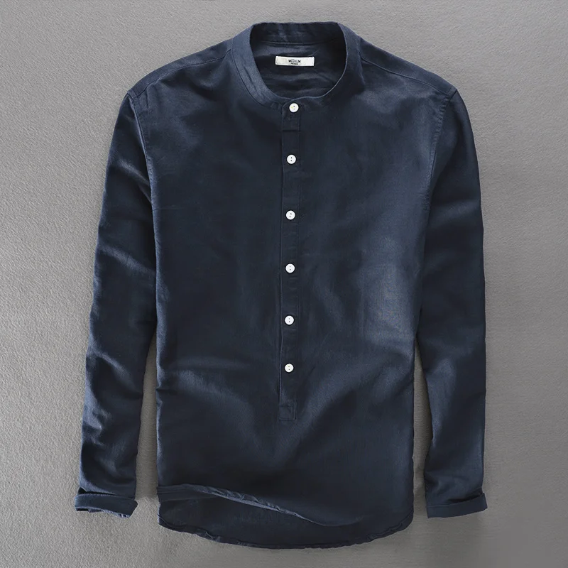 Cotton linen shirt men long sleeve solid shirts men flax slim casual Chinese collar shirt mens brand clothing shirts male camisa
Cotton linen shirt men long sleeve solid shirts men flax slim casual Chinese collar shirt mens brand clothing shirts male camisa