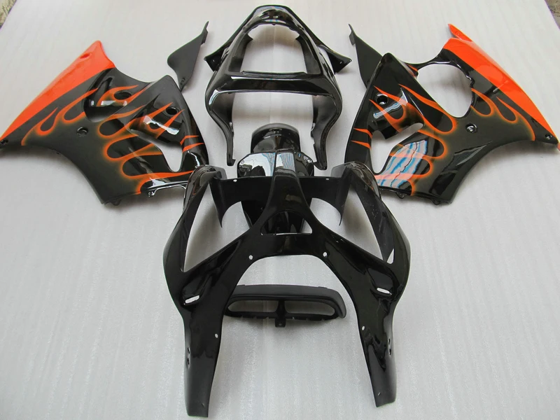 Injection mold Fairing kit for Kawasaki ZX 6R 2000 2001 2002 orange flames in black ZX-6R zx6r 00 01 02 ABS fairings set AA56
Injection mold Fairing kit for Kawasaki ZX 6R 2000 2001 2002 orange flames in black ZX-6R zx6r 00 01 02 ABS fairings set AA56