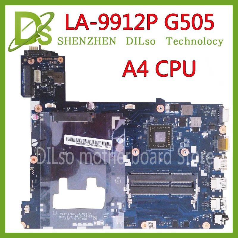 KEFU LA-9912P Laptop Motherboard For Lenovo ideapad g505 LA-9912P Laptop Motherboard A4 CPU Test Motherboard
KEFU LA-9912P Laptop Motherboard For Lenovo ideapad g505 LA-9912P Laptop Motherboard A4 CPU Test Motherboard