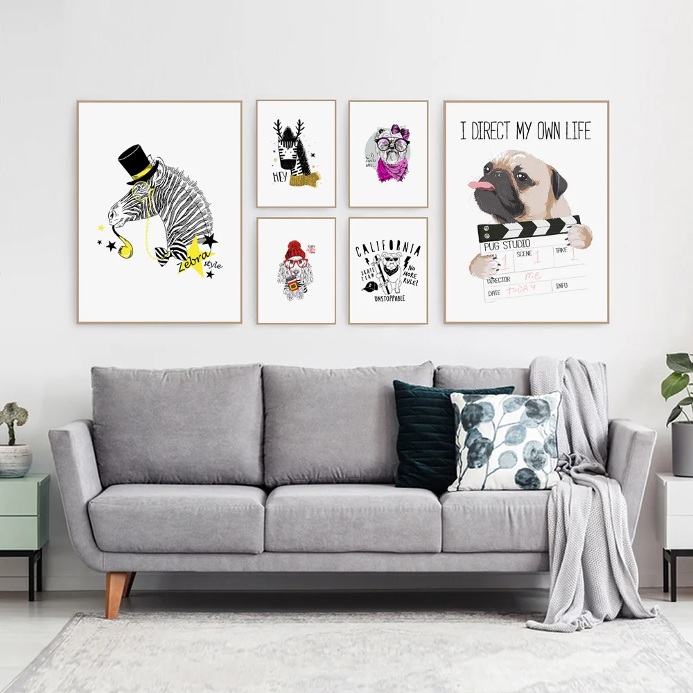Cartoon Funny Dog Zebra Animals Wall Art Canvas Painting Nordic Posters and Prints Nursery Wall Pictures Baby Kids Room Decor
Cartoon Funny Dog Zebra Animals Wall Art Canvas Painting Nordic Posters and Prints Nursery Wall Pictures Baby Kids Room Decor
