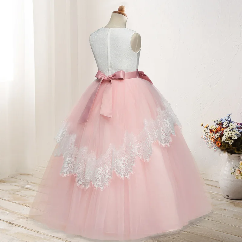 Hollow to Floor Lace Bowknot Girls Dress Kids Girl Princess Dress For Wedding Birthday Girls Costume Kids beautiful dresses
Hollow to Floor Lace Bowknot Girls Dress Kids Girl Princess Dress For Wedding Birthday Girls Costume Kids beautiful dresses