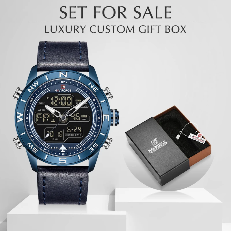 Mens Watches Top Brand NAVIFORCE Fashion Sport Watch Men Waterproof Quartz Clock Military Wristwatch With Box Set For Sale
Mens Watches Top Brand NAVIFORCE Fashion Sport Watch Men Waterproof Quartz Clock Military Wristwatch With Box Set For Sale