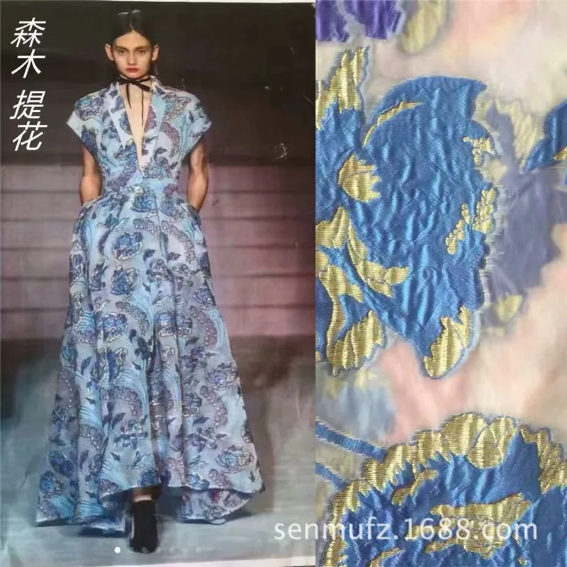 Jacquard fabric three-dimensional rose gold jacquard rose fabric fabric autumn and winter fashion tapestry dress DK05
Jacquard fabric three-dimensional rose gold jacquard rose fabric fabric autumn and winter fashion tapestry dress DK05