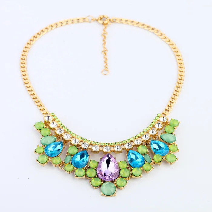 Fashion Women Jewelry Luxury Bohemian Gold Color Crystal Necklace For Girls Glass Pendant Necklace Female Accessories handmade
Fashion Women Jewelry Luxury Bohemian Gold Color Crystal Necklace For Girls Glass Pendant Necklace Female Accessories handmade