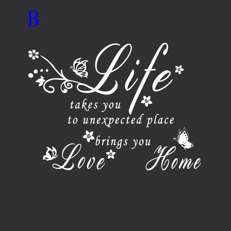 Love Brings You Home warm quote family decal wall stickers butterfly branch flora sticker Inspiration living room decoration
Love Brings You Home warm quote family decal wall stickers butterfly branch flora sticker Inspiration living room decoration