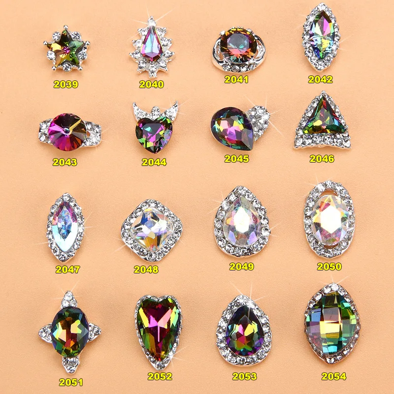 50PCS Charms 3D Crystal Colorful Nail Charm Jewelry AB Rhinestones Geometric Shape All For Nail Art Decorations
50PCS Charms 3D Crystal Colorful Nail Charm Jewelry AB Rhinestones Geometric Shape All For Nail Art Decorations