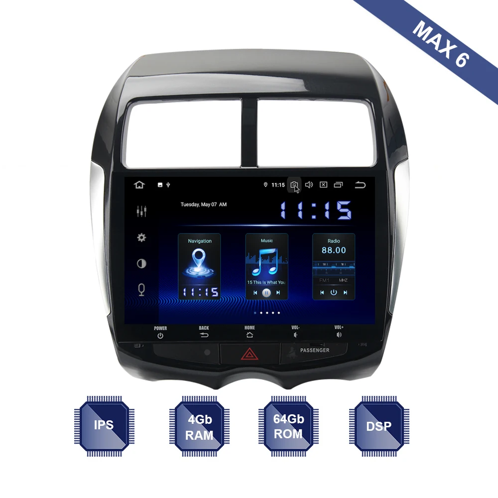 Android 10 автомобильное радио 2 Din GPS Navi для Mitsubishi ASX 2010-2018 Outlander Sport RVR PX6 DSP IPS 4 Гб + 64 ГБ RDS
