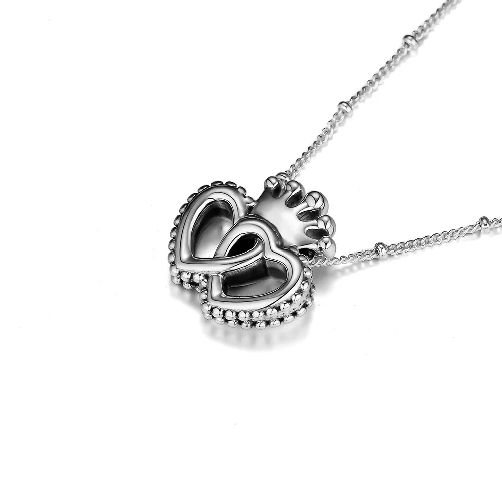 Interlocked Crown Hearts Necklace & Pendant sterling silver jewelry Women New Jewelry DIY Wholesale Pendant Necklace
Interlocked Crown Hearts Necklace & Pendant sterling silver jewelry Women New Jewelry DIY Wholesale Pendant Necklace