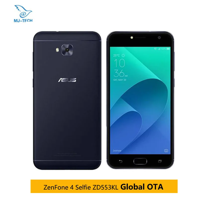 ASUS ZenFone 4 Selfie ZD553KL 4G мобильный Гб ОЗУ 64 ПЗУ Android 8 1 20MP + 8MP двойная фронтальная камера 5