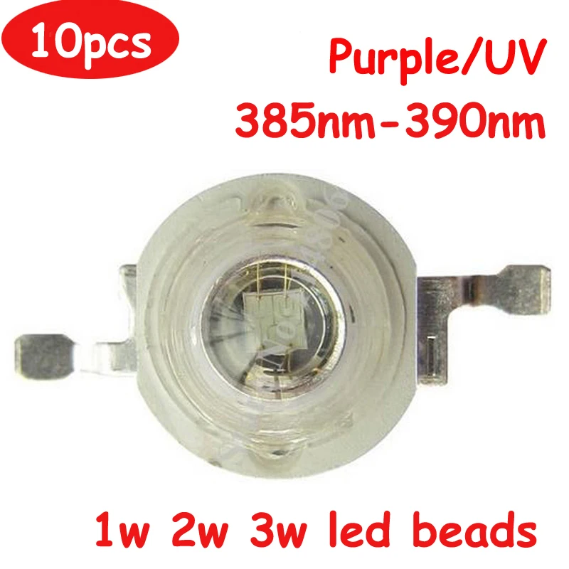 10pcs 1W 2W 3W UV Ultraviolet 385nm~390nm 45mil Input 3.4-3.7V LED Chip Light Bead Parts
10pcs 1W 2W 3W UV Ultraviolet 385nm~390nm 45mil Input 3.4-3.7V LED Chip Light Bead Parts