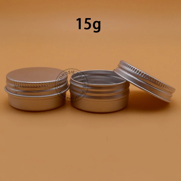 100pcs/lot 15g Aluminum jar Empty Cosmetic Containers Tins Pots case Lip Gloss Container Jar Silver Aluminum Tins case 15ml
100pcs/lot 15g Aluminum jar Empty Cosmetic Containers Tins Pots case Lip Gloss Container Jar Silver Aluminum Tins case 15ml