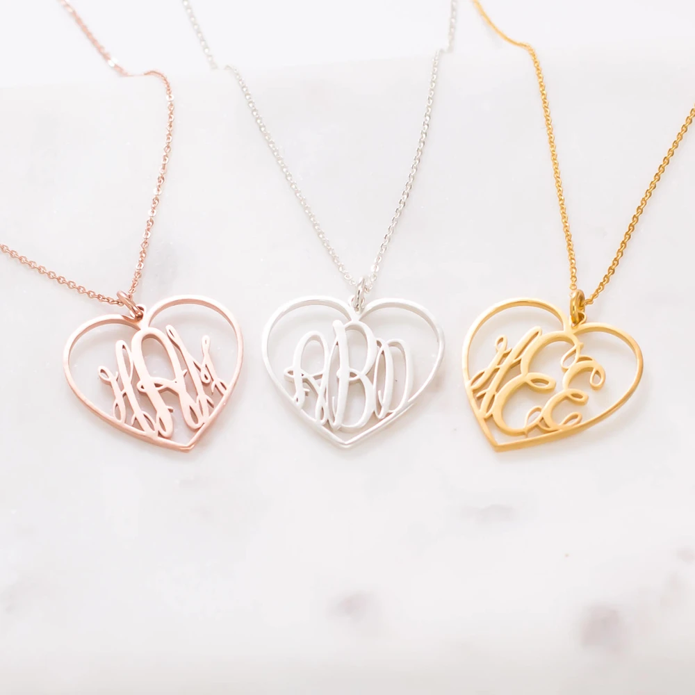 Initials Necklace Personalized Stainless Steel Custom Heart Monogram Pendant Necklace Jewelry Silver Rose Gold Nameplate Choker
Initials Necklace Personalized Stainless Steel Custom Heart Monogram Pendant Necklace Jewelry Silver Rose Gold Nameplate Choker