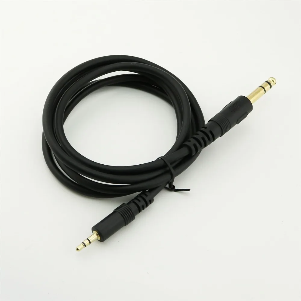 

10pcs 5FT 3.5mm 1/8" Male to 6.35mm 1/4" Male TRS Stereo Adapter Audio Cable Black