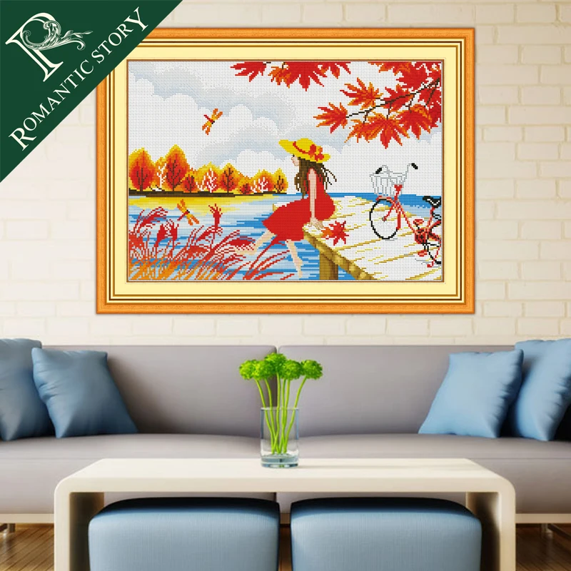 Romantic Story Girl's Back in an Autumn Date Figure Portrait Needlework DIY 11CT Printing Cross Stitch Sets For Embroidery Kits
Romantic Story Girl's Back in an Autumn Date Figure Portrait Needlework DIY 11CT Printing Cross Stitch Sets For Embroidery Kits