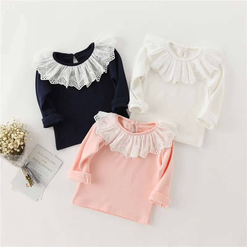 0-2 Years Cute Newborn Girls Lace Ruffles T-shirt Solid Colors Kids Autumn Clothes Infant Long Sleeve Baby Girls Cotton Tshirt
0-2 Years Cute Newborn Girls Lace Ruffles T-shirt Solid Colors Kids Autumn Clothes Infant Long Sleeve Baby Girls Cotton Tshirt