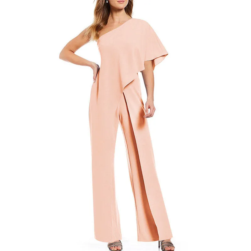 Women One Shoulder Loose Playsuit 2018 New Summer Ladies Bodycon Party Romper Solid Color Ruffles Chiffon Long Jumpsuit Trousers
Women One Shoulder Loose Playsuit 2018 New Summer Ladies Bodycon Party Romper Solid Color Ruffles Chiffon Long Jumpsuit Trousers