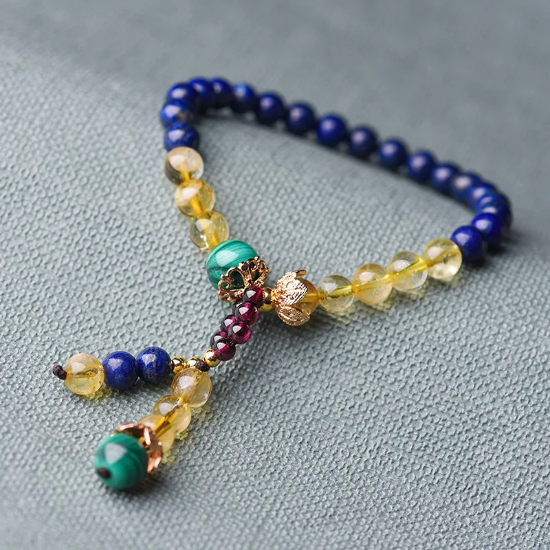 BOEYCJR Natural Blue & Yellow Stone Beads Bangles & Bracelets Jewelry Handmade Ethnic Elastic Bracelet for Women Gift
BOEYCJR Natural Blue & Yellow Stone Beads Bangles & Bracelets Jewelry Handmade Ethnic Elastic Bracelet for Women Gift