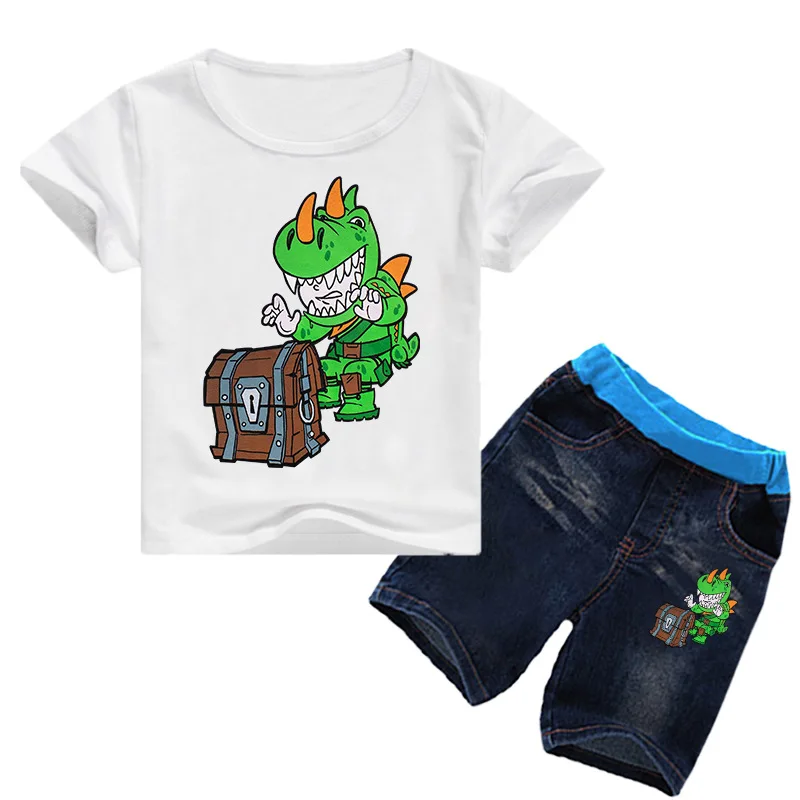 DLF 2-16Y Newest Cartoon Dinosaur T Shirt + Denim Shorts Clothes 2pcs Sets Kids Jeans Clothing Baby Boy Summer Clothes Boutique
DLF 2-16Y Newest Cartoon Dinosaur T Shirt + Denim Shorts Clothes 2pcs Sets Kids Jeans Clothing Baby Boy Summer Clothes Boutique