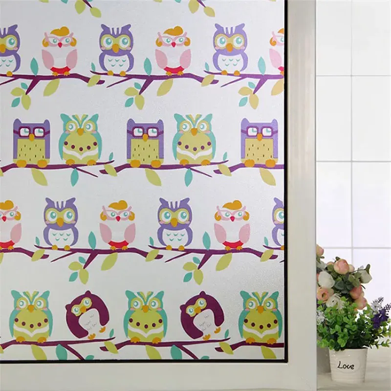 45/60*200cm Colored Owl Decorative Film Window Film Stained Glass Stickers Static Cling Frosted Privacy Film bathroom Home Decor
45/60*200cm Colored Owl Decorative Film Window Film Stained Glass Stickers Static Cling Frosted Privacy Film bathroom Home Decor