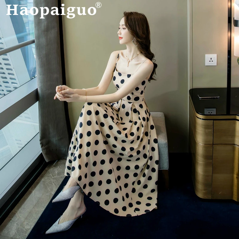 Plus Size Print Polka Dot Dress Women Spaghetti Strap Slim Big Swing Korean Dress Women Sundress Zomerjurk Dames 2019 Robe Femme
Plus Size Print Polka Dot Dress Women Spaghetti Strap Slim Big Swing Korean Dress Women Sundress Zomerjurk Dames 2019 Robe Femme
