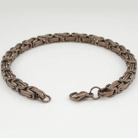 Fashion Vintage Mens Brown Stainless Steel Chian Bracelets & Bangles Byzantine Jewelry Man 5.5mm/8.5mm Wholesale Accessory
Fashion Vintage Mens Brown Stainless Steel Chian Bracelets & Bangles Byzantine Jewelry Man 5.5mm/8.5mm Wholesale Accessory