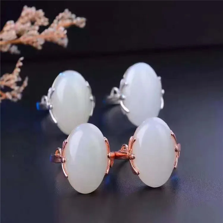 KJJEAXCMY fine jewelry 925 pure silver inlays natural hetian jade lady's ring jewelry smooth curve
KJJEAXCMY fine jewelry 925 pure silver inlays natural hetian jade lady's ring jewelry smooth curve
