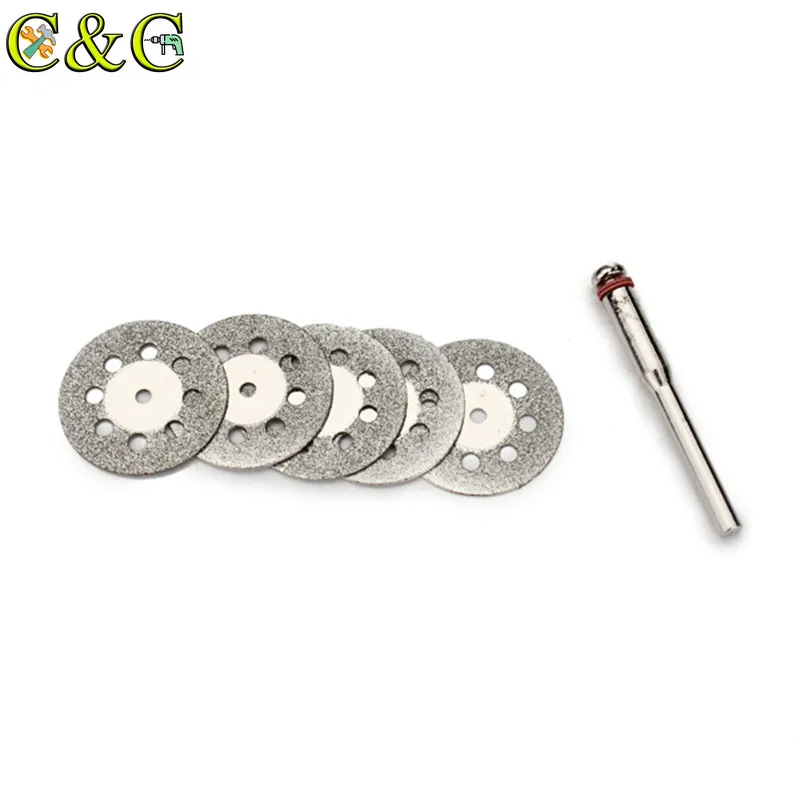 5pcs 22mm 9 Holes Diamond Coated Cutting Discs with 1 Mandrel for Dremel Rotary Tools Accessories with Mandrel 3.2mm
5pcs 22mm 9 Holes Diamond Coated Cutting Discs with 1 Mandrel for Dremel Rotary Tools Accessories with Mandrel 3.2mm