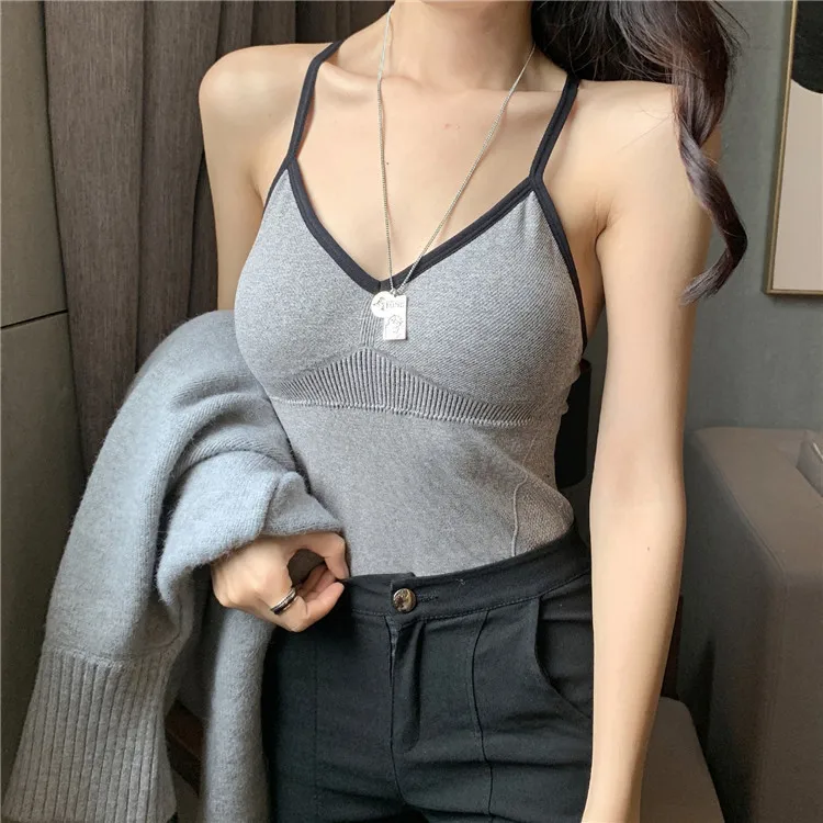 Summer Vest V-Neck Padded Ladies Women Camisole Solid Sweet Stylish Sexy Strap Casual Sleeveless Top Camisole Drop Shipping
Summer Vest V-Neck Padded Ladies Women Camisole Solid Sweet Stylish Sexy Strap Casual Sleeveless Top Camisole Drop Shipping