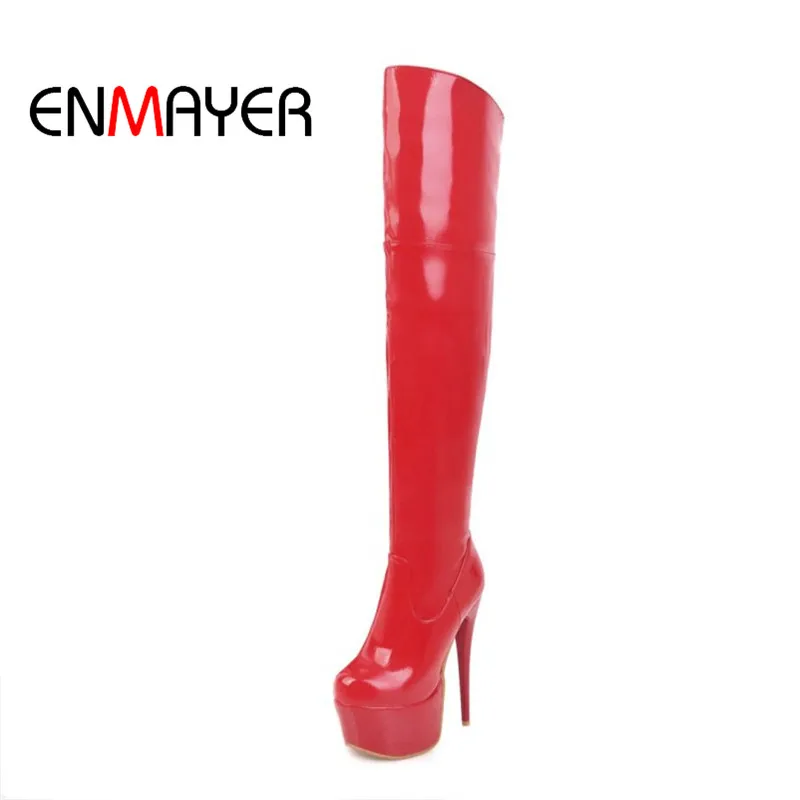 ENMAYER 2018 Womens Boots Round Toe over-knee Super High Platform Heels for Women Zipper Winter PU Solid Fashion
ENMAYER 2018 Womens Boots Round Toe over-knee Super High Platform Heels for Women Zipper Winter PU Solid Fashion