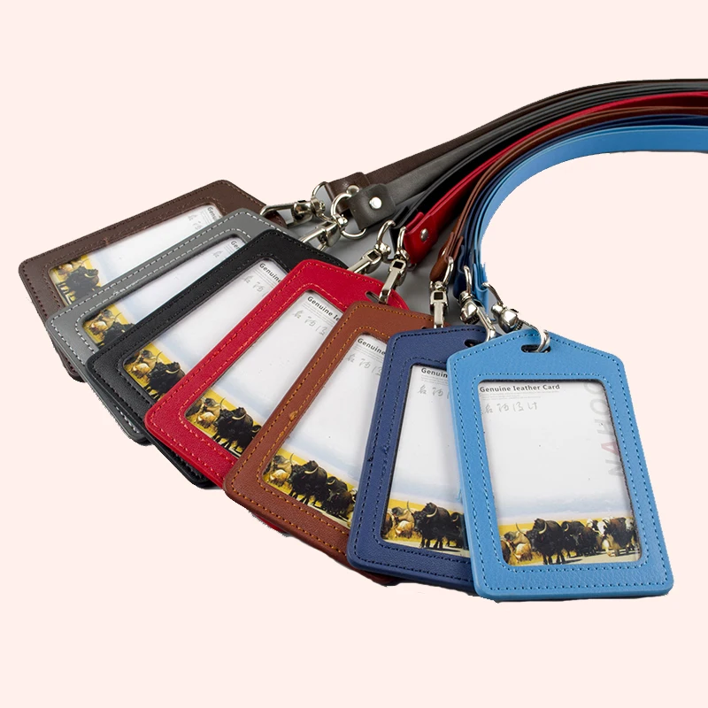 Nahoo ID Holders Bank Credit Card Holders Unisex Genuine Leather Neck Strap Working Badge Holder with Lanyard Office Supplies
Nahoo ID Holders Bank Credit Card Holders Unisex Genuine Leather Neck Strap Working Badge Holder with Lanyard Office Supplies