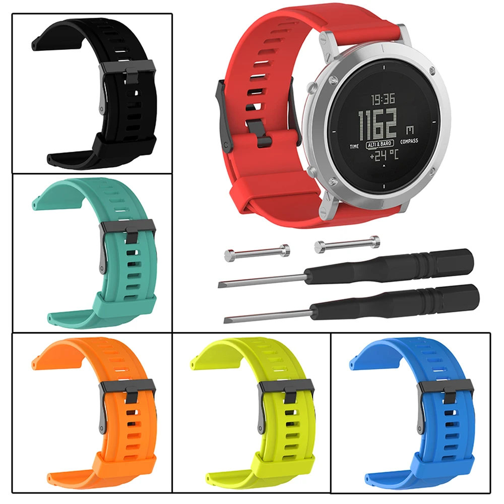 Роскошный ремешок для часов, резиновый сменный ремешок для Suunto Traverse, Открытый браслет, ремешок для часов с иглами, отвертки, часы
Роскошный ремешок для часов, резиновый сменный ремешок для Suunto Traverse, Открытый браслет, ремешок для часов с иглами, отвертки, часы