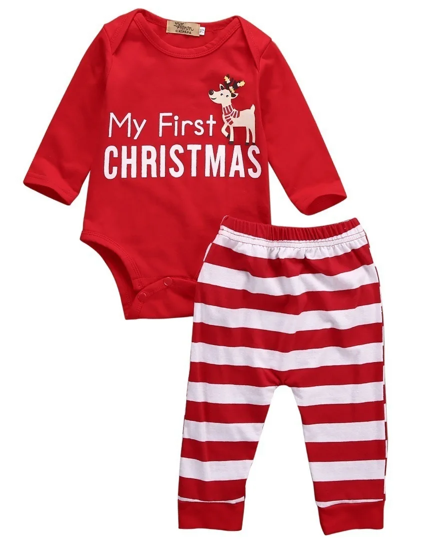 Christmas Baby Girls Boys Clothes Newborn Infant Baby Striped Red Romper Long Pants Clothes Kids Christmas Costume Clothing
Christmas Baby Girls Boys Clothes Newborn Infant Baby Striped Red Romper Long Pants Clothes Kids Christmas Costume Clothing