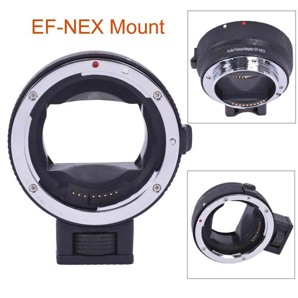 Черный адаптер для крепления объектива с автофокусом Φ FX C EF EF-NEX S E Mount A7R A7S |