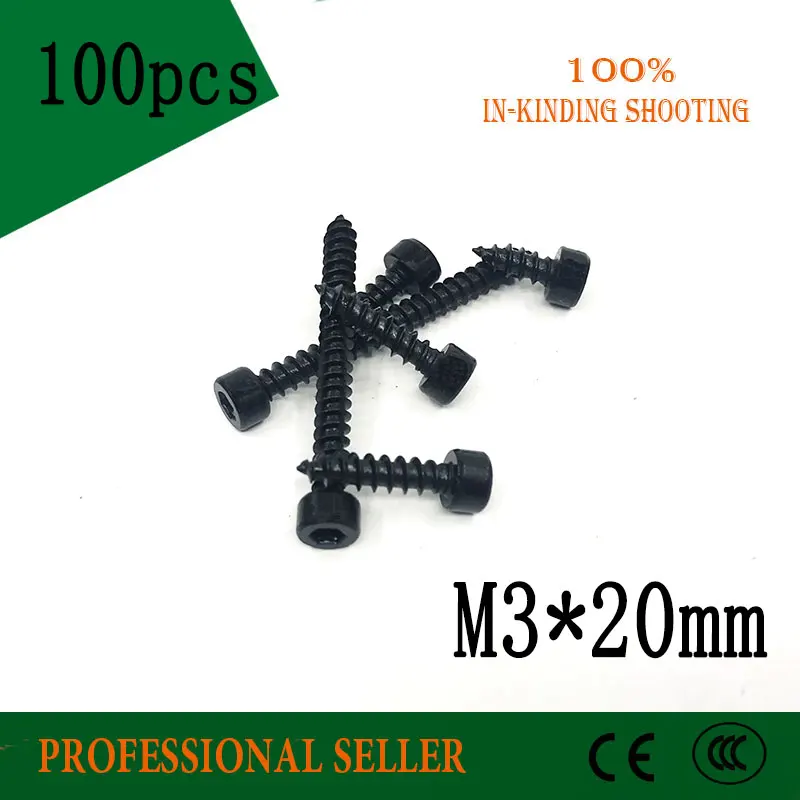 100pcs/lot M3*20 Carbon Steel With Black M3 x 20 Hexagon Socket Cap Head self tapping screw Model Screw
100pcs/lot M3*20 Carbon Steel With Black M3 x 20 Hexagon Socket Cap Head self tapping screw Model Screw