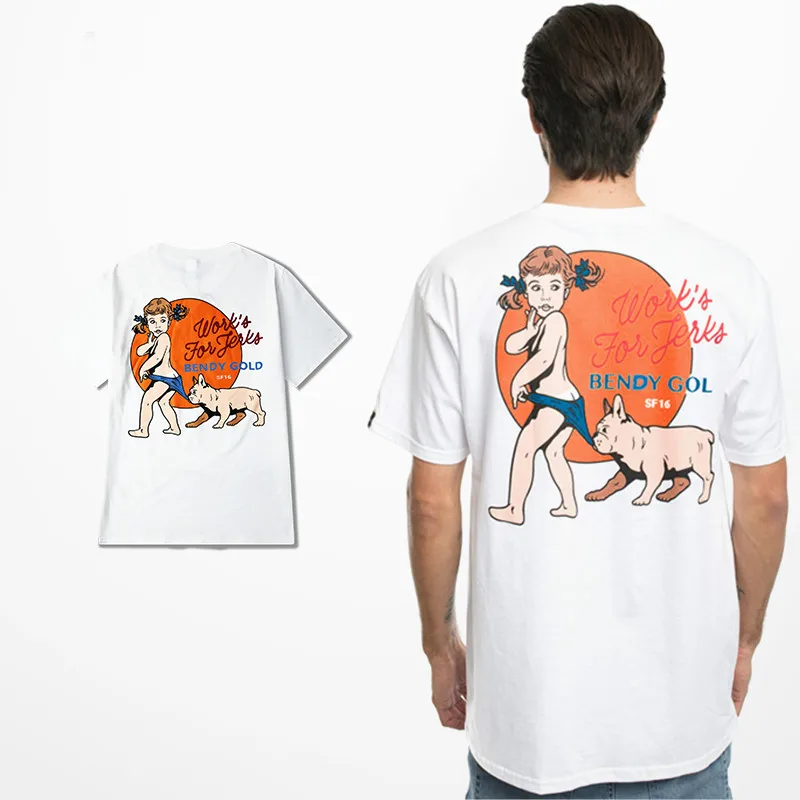 Summer Cotton Short Sleeve Top Tee Cartoon Dog Print T-shirts Hip Hop Kanye West Season Dark Souls Funny T Shirts Men
Summer Cotton Short Sleeve Top Tee Cartoon Dog Print T-shirts Hip Hop Kanye West Season Dark Souls Funny T Shirts Men
