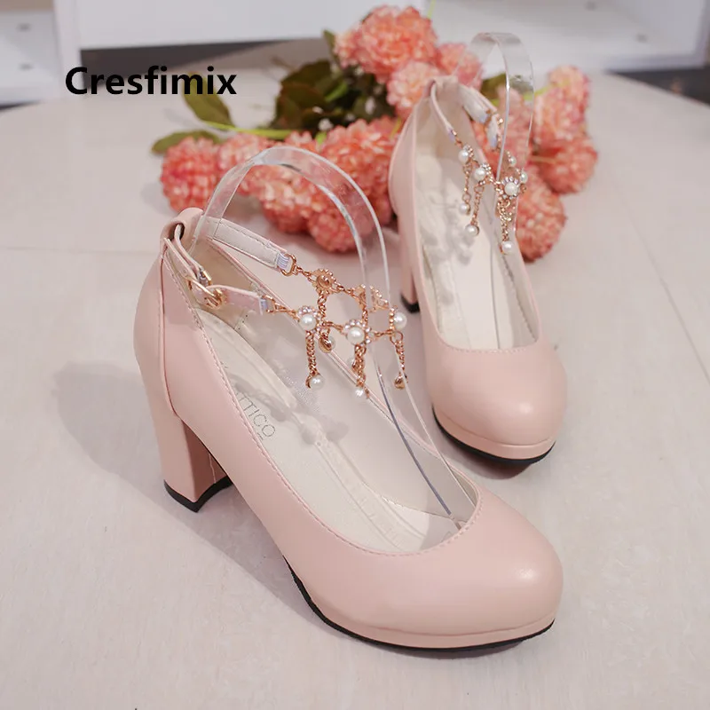 Cresfimix mujer tacones altos women casual comfortable pu leather high heel shoes lady casual pink wedding high heel pumps b3114
Cresfimix mujer tacones altos women casual comfortable pu leather high heel shoes lady casual pink wedding high heel pumps b3114