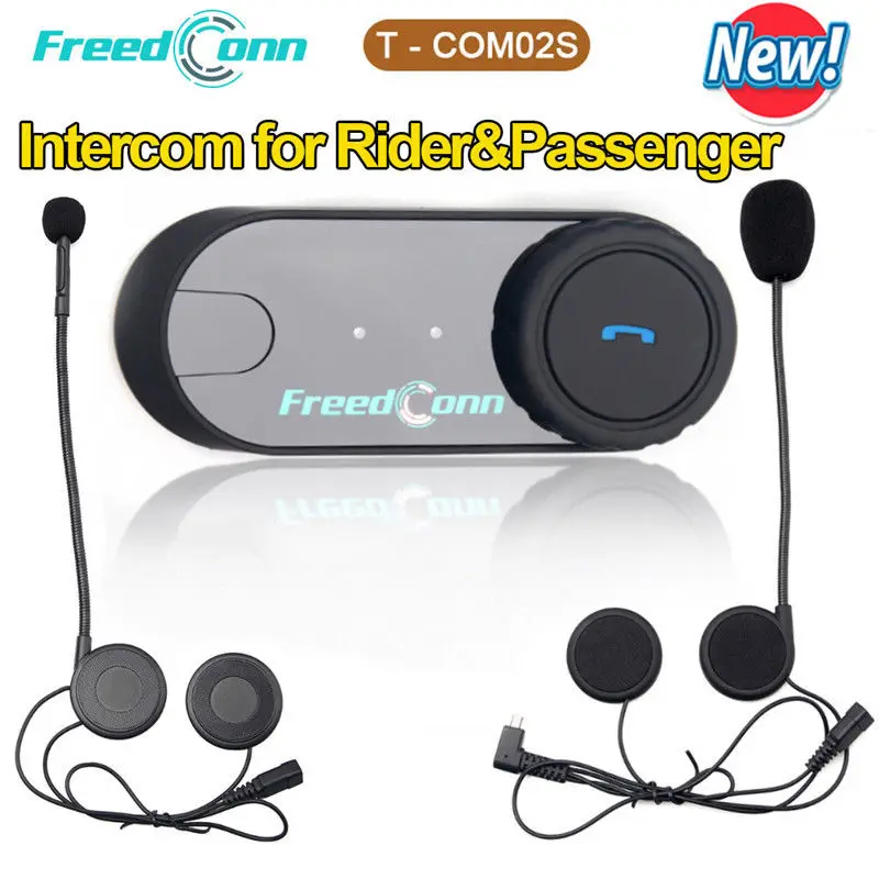FreedConn T COM02S мотоциклетный Bluetooth шлем гарнитуры домофон Handsfree гарнитура Rider & Pillion
