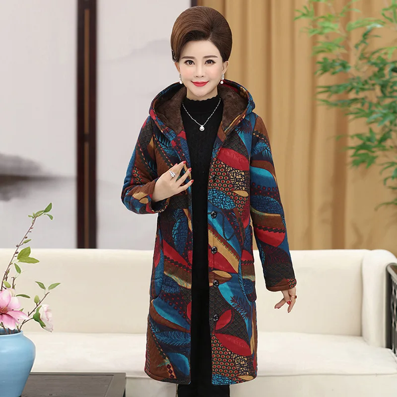 2021 Middle-Aged And Elderly Women'S Cotton Coat Retro Single-Breasted Hooded Plus Thick Warm Jacket Women Parka Outwear AA4471
2021 Middle-Aged And Elderly Women'S Cotton Coat Retro Single-Breasted Hooded Plus Thick Warm Jacket Women Parka Outwear AA4471