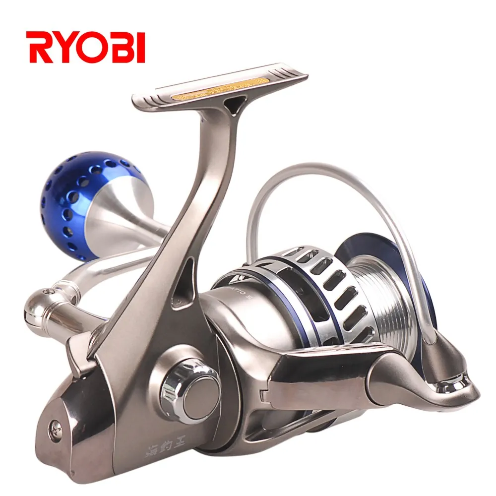 RYOBI 6000/8000 Fishing King III Spinning Fishing Reel 5.0:1/6+1BB CNC Hanle Molinete Fishing Reel Moulinet Peche Olta AP POWER
RYOBI 6000/8000 Fishing King III Spinning Fishing Reel 5.0:1/6+1BB CNC Hanle Molinete Fishing Reel Moulinet Peche Olta AP POWER