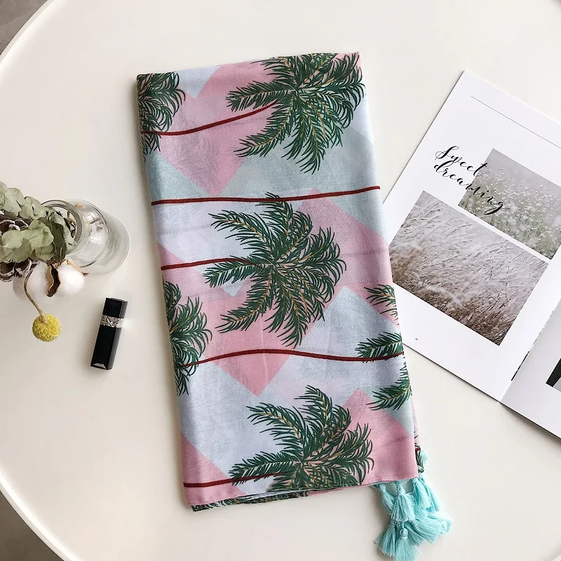 2019 Newest Cotton Coconut Tree Print Tassel Scarves Shawl Beautiful Beach Leaves Wrap Scarf Hijab Muffler Free Shipping
2019 Newest Cotton Coconut Tree Print Tassel Scarves Shawl Beautiful Beach Leaves Wrap Scarf Hijab Muffler Free Shipping