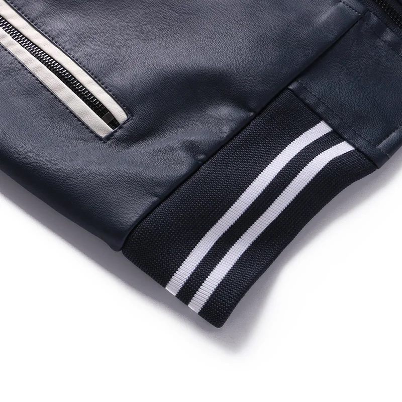 Men Baseball Jacket Embroidered Leather Pu Coats Slim Fit College Fleece Luxury Pilot Jackets Men's Stand Collar Top Jacket Coat
Men Baseball Jacket Embroidered Leather Pu Coats Slim Fit College Fleece Luxury Pilot Jackets Men's Stand Collar Top Jacket Coat