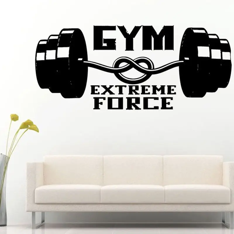 Gym Name Sticker Fitness Crossfit Barbell Decal Body-building Posters Vinyl Wall Decals Parede Decor Mural Gym Sticker
Gym Name Sticker Fitness Crossfit Barbell Decal Body-building Posters Vinyl Wall Decals Parede Decor Mural Gym Sticker