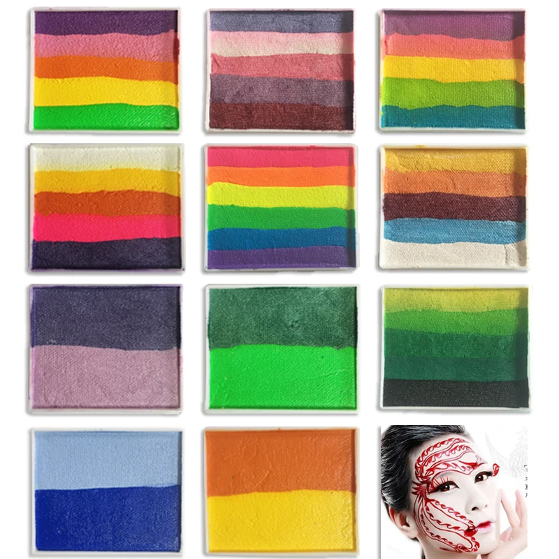 Body Paint face paint rainbow makeup pigment 50g/set color painting water based split cake pintura facial apt pintura corporal
Body Paint face paint rainbow makeup pigment 50g/set color painting water based split cake pintura facial apt pintura corporal