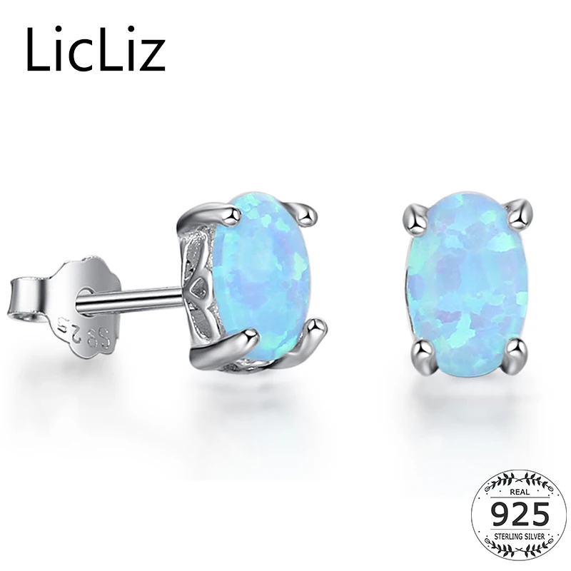 LicLiz Blue Fire Opal Earrings Oval Piercing Ear Post Earring Studs Women 925 Sterling Silver Solitaire Earrings Brincos LE0312
LicLiz Blue Fire Opal Earrings Oval Piercing Ear Post Earring Studs Women 925 Sterling Silver Solitaire Earrings Brincos LE0312