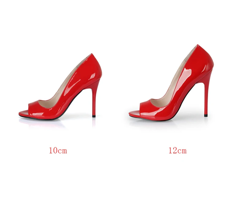 Plus size 2016 10 11 sexy High Heels 12cm 10cm japanned leather Thin Heels Open Toe White Black Red Bridal Women's Pumps
Plus size 2016 10 11 sexy High Heels 12cm 10cm japanned leather Thin Heels Open Toe White Black Red Bridal Women's Pumps